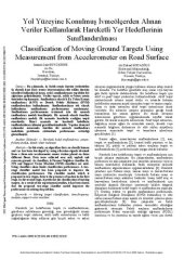 book Classification of Moving Ground Targets Using Measurement from Accelerometer on Road Surface