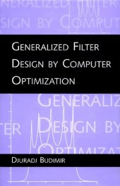 book Generalized filter design by computer optimization