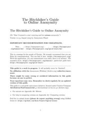 book The Hitchhiker’s Guide to Online Anonymity - Version 1.1.9 - August 2023
