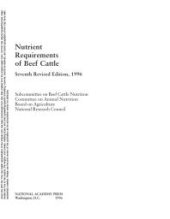 book Nutrient Requirements of Beef Cattle: Seventh Revised Edition: Update 2000