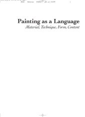 book Painting as a Language: Material, Technique, Form, Content