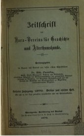 book Zeitschrift des Harz-Vereins für Geschichte und Alterthumskunde