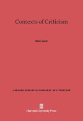 book Contexts of Criticism