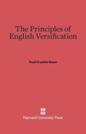 book The Principles of English Versification