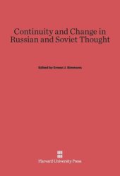 book Continuity and Change in Russian and Soviet Thought