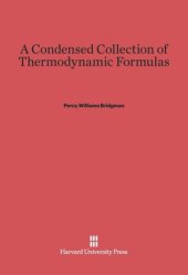 book A Condensed Collection of Thermodynamic Formulas