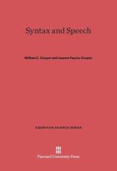 book Syntax and Speech