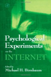 book Psychological Experiments on the Internet