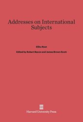 book Addresses on International Subjects