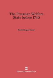 book The Prussian Welfare State before 1740