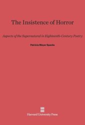 book The Insistence of Horror: Aspects of the Supernatural in Eighteenth-Century Poetry