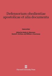 book Defensorium Obedientiae Apostolicae et Alia Documenta