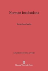 book Norman Institutions