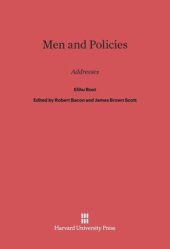 book Men and Policies: Addresses