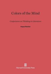 book Colors of the Mind: Conjectures on Thinking in Literature