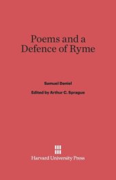 book Poems and a Defence of Ryme