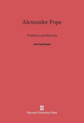 book Alexander Pope: Tradition and Identity