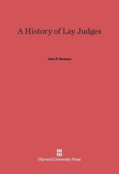 book A History of Lay Judges
