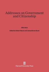 book Addresses on Government and Citizenship