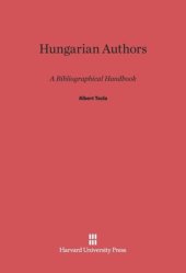 book Hungarian Authors: A Bibliographical Handbook