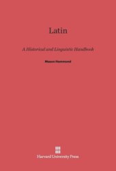 book Latin: A Historical and Linguistic Handbook