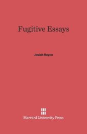 book Fugitive Essays