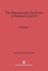 book The Physiocratic Doctrine of Judicial Control