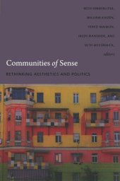 book Communities of Sense: Rethinking Aesthetics and Politics