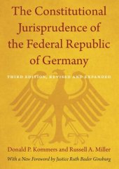 book The Constitutional Jurisprudence of the Federal Republic of Germany: Third edition, Revised and Expanded