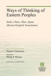 book Ways of Thinking of Eastern Peoples: India, China, Tibet, Japan (Revised English Translation)