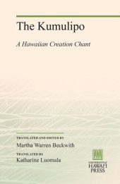 book The Kumulipo: A Hawaiian Creation Chant