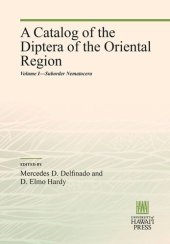 book A Catalog of the Diptera of the Oriental Region: Volume I—Suborder Nematocera