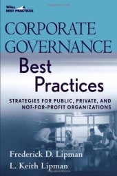 book Corporate Governance Best Practices: Strategies for Public, Private, and Not-for-Profit Organizations