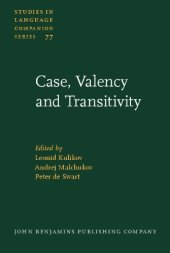 book Case Valency And Transitivity 