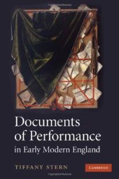 book Documents of Performance in Early Modern England