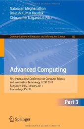 book Advanced Computing: First International Conference on Computer Science and Information Technology, CCSIT 2011, Bangalore, India, January 2-4, 2011. Proceedings, Part III