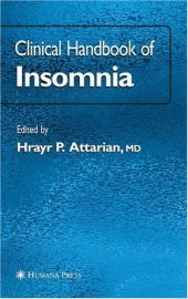 book Clinical Handbook of Insomnia 