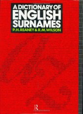 book A Dictionary of English Surnames