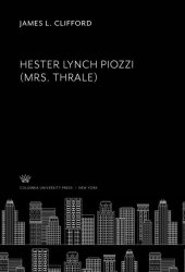 book Hester Lynch Piozzi (Mrs. Thrale)