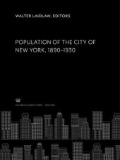 book Population of the City of New York 1890-1930