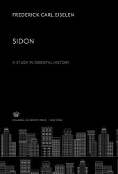 book Sidon a Study in Oriental History