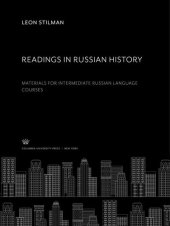 book Readings in Russian History. Materials for Intermediate Russian Language Courses