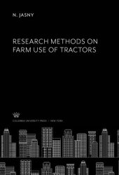 book Research Methods on Farm Use of Tractors