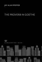 book The Proverb in Goethe