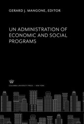 book Un Administration of Economic and Social Programs