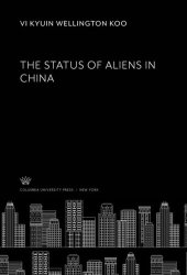 book The Status of Aliens in China