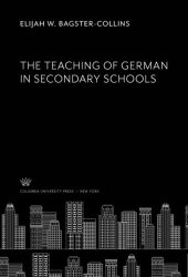 book The Teaching of German in Secondary Schools