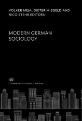 book Modern German Sociology