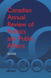 book Canadian Annual Review of Politics and Public Affairs 2000