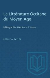 book La Littérature Occitane du Moyen Age: Bibliographie Sélective et Critique